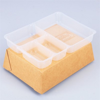 Insert plastic pp tray for kraft paper take away food box