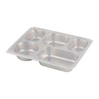 Made of 304 school Canteen usage compartment Steel metal fast food tray with lid