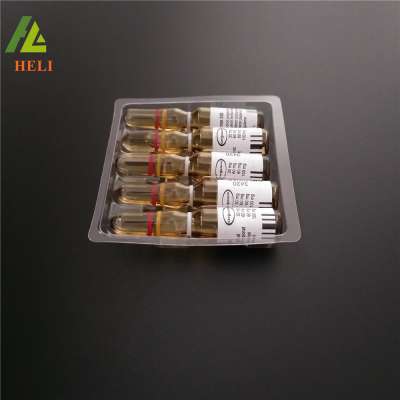 Customized 1ml*5 clear plastic tray packaging for ampoule bottles