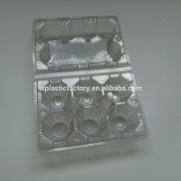 China factory wholesale 6 cells plastic PVC/PET egg tray egg storage box